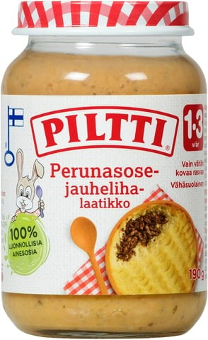 Piltti Potato with minced meat 190g 1-3 year